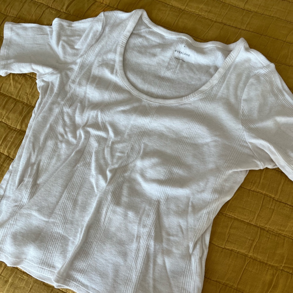 Everlane The Vintage Rib Scoop-Neck Top